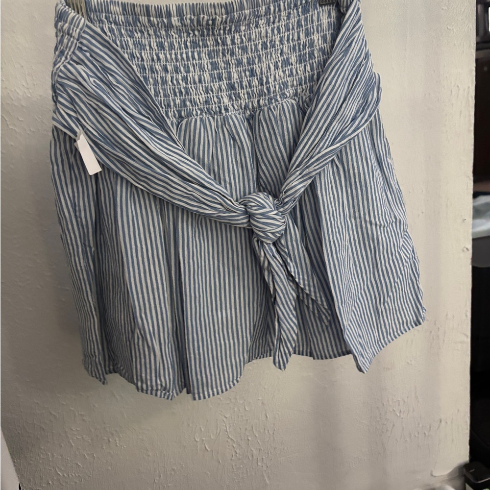 LOFT Blue and White and blue Mini Skirt